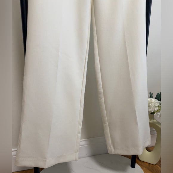 NWT Joie Cream Ivory Hi-Rise Straight Leg Pants | Size 6 | Minimalist Trouser - Picture 3 of 7